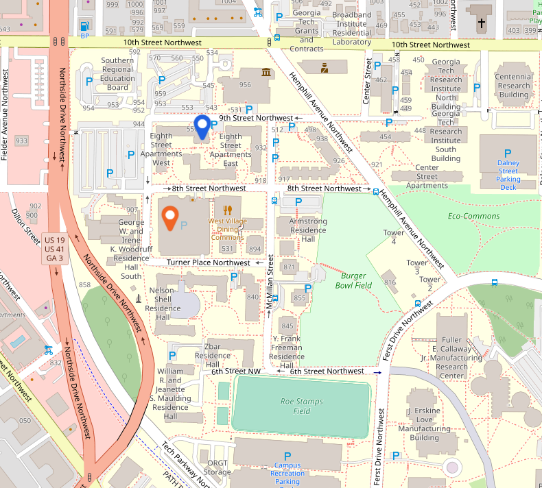 Honors Program map